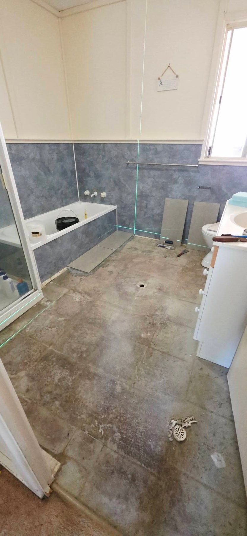 Before: Bathroom Floor Upgrade
